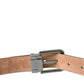 Dolce & Gabbana Chic Black Leather Belt with Metal Buckle