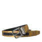 Dolce & Gabbana Elegant Gold Leather Belt