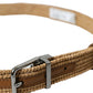 Dolce & Gabbana Elegant Beige Woven Leather Belt