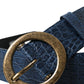 Dolce & Gabbana Elegant Italian Leather Belt with Metal Buckle