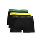 Calvin Klein Triple Charm Trunks in Black, Yellow, & Green