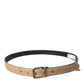 Dolce & Gabbana Elegant Beige Leather Belt