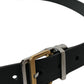 Dolce & Gabbana Elegant Black Leather Belt with Metal Buckle