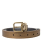 Dolce & Gabbana Metallic Gold Leather Belt - Timeless Elegance