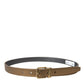 Dolce & Gabbana Metallic Gold Leather Belt - Timeless Elegance