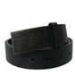 Dolce & Gabbana Elegant Black Leather Belt with Metal Buckle