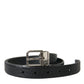 Dolce & Gabbana Elegant Alligator Leather Belt in Black