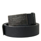 Dolce & Gabbana Elegant Black Calf Leather Belt with Metal Buckle