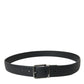 Dolce & Gabbana Elegant Leather Belt with Metal Buckle