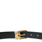 Dolce & Gabbana Elegant Blue Calf Leather Belt