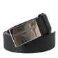 Dolce & Gabbana Elegant Leather Belt with Metal Buckle