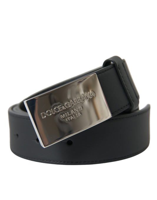 Dolce & Gabbana Elegant Leather Belt with Metal Buckle