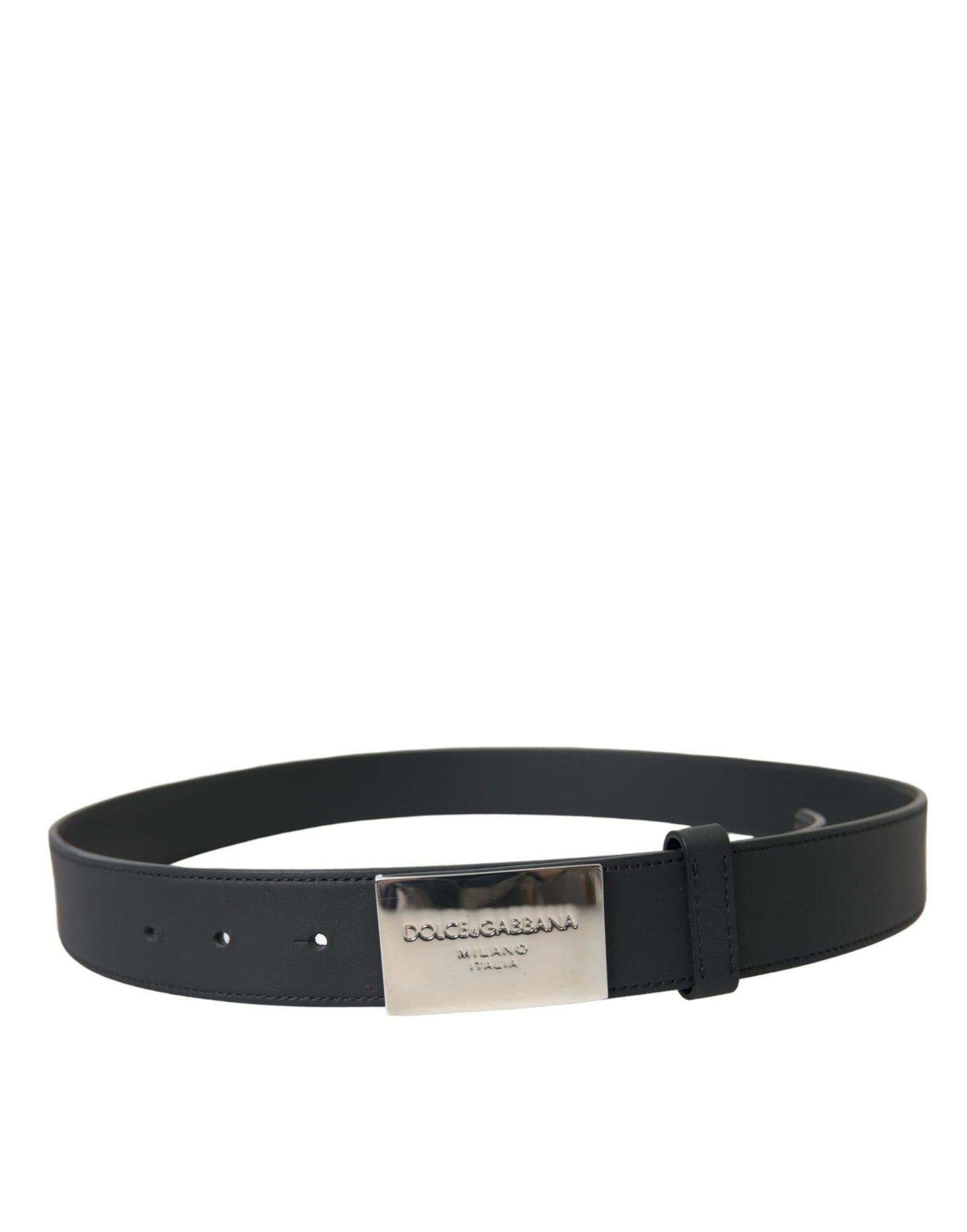 Dolce & Gabbana Elegant Leather Belt with Metal Buckle