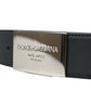 Dolce & Gabbana Elegant Leather Belt with Metal Buckle