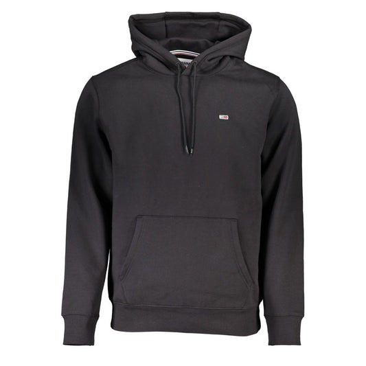 Tommy Hilfiger Sleek Hooded Fleece Sweatshirt in Black