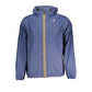 K-WAY Sleek Waterproof Blue Jacket with Contrast Details