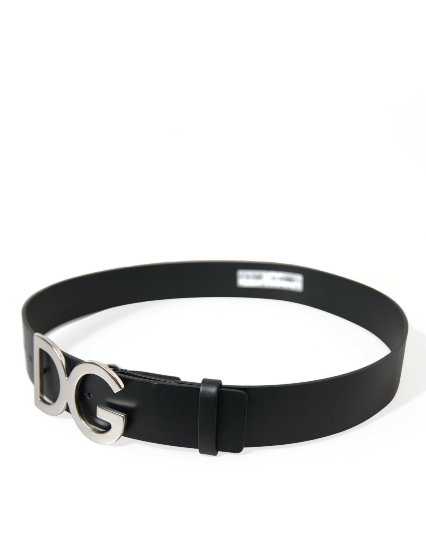 Dolce & Gabbana Elegant Black Leather Belt with Metal Buckle