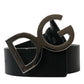 Dolce & Gabbana Elegant Black Leather Belt with Metal Buckle