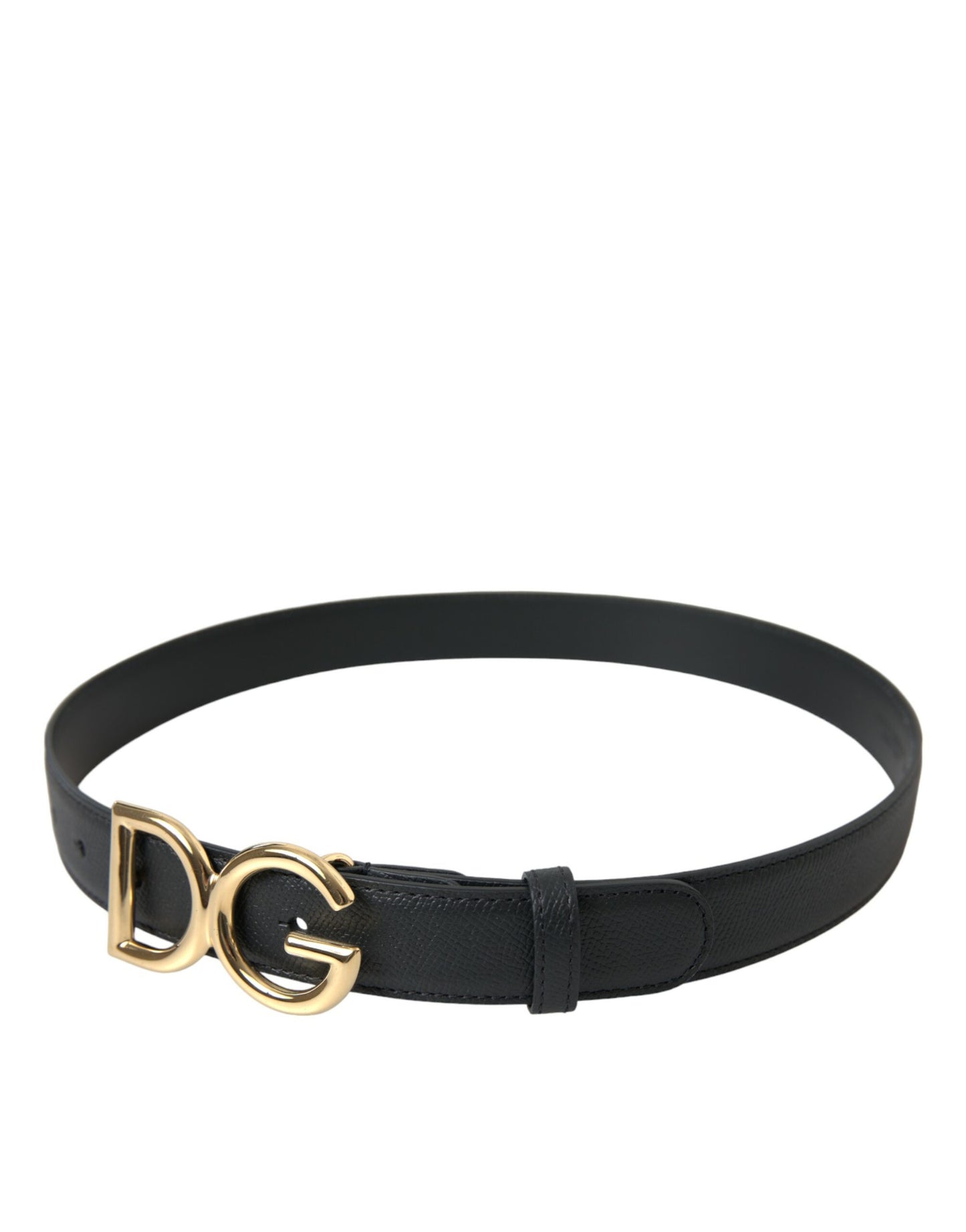 Dolce & Gabbana Elegant Black Leather Waist Belt