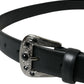 Dolce & Gabbana Engraved Logo Leather Waist Belt