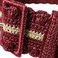 Dolce & Gabbana Maroon Elegance Canvas Waist Belt