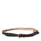 Dolce & Gabbana Elegant Dark Brown Leather Waist Belt