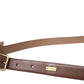 Dolce & Gabbana Elegant Brown Calf Leather Waist Belt