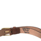 Dolce & Gabbana Elegant Brown Calf Leather Waist Belt