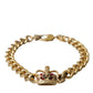 Dolce & Gabbana Opulent Gold-Tone Chain Bracelet with Red Accents