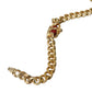 Dolce & Gabbana Opulent Gold-Tone Chain Bracelet with Red Accents