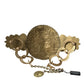 Dolce & Gabbana Elegant Gold Tone Coin Waist Belt