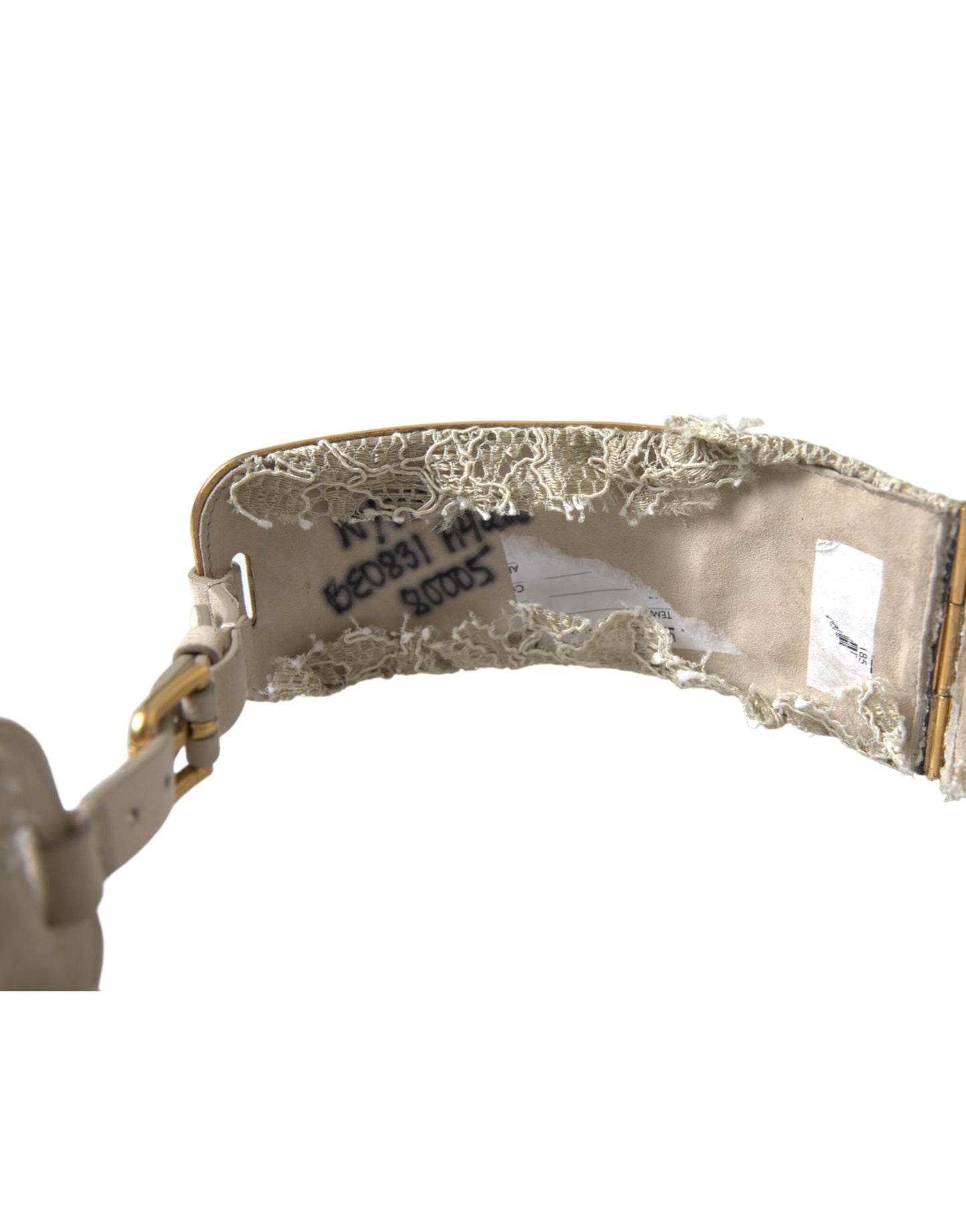 Dolce & Gabbana Elegant Gold-Tone Faux Pearl Floral Belt