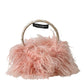 Dolce & Gabbana Elegant Pink Fur Earmuffs - Winter Chic Accessory