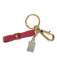 Dolce & Gabbana Stunning Red Leather Keychain