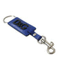 Dolce & Gabbana Elegant Blue Trifold Calf Leather Key Holder