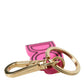 Dolce & Gabbana Chic Gold and Pink Logo Keychain