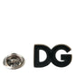 Dolce & Gabbana Elegant Silver Tone Logo Pin Brooch