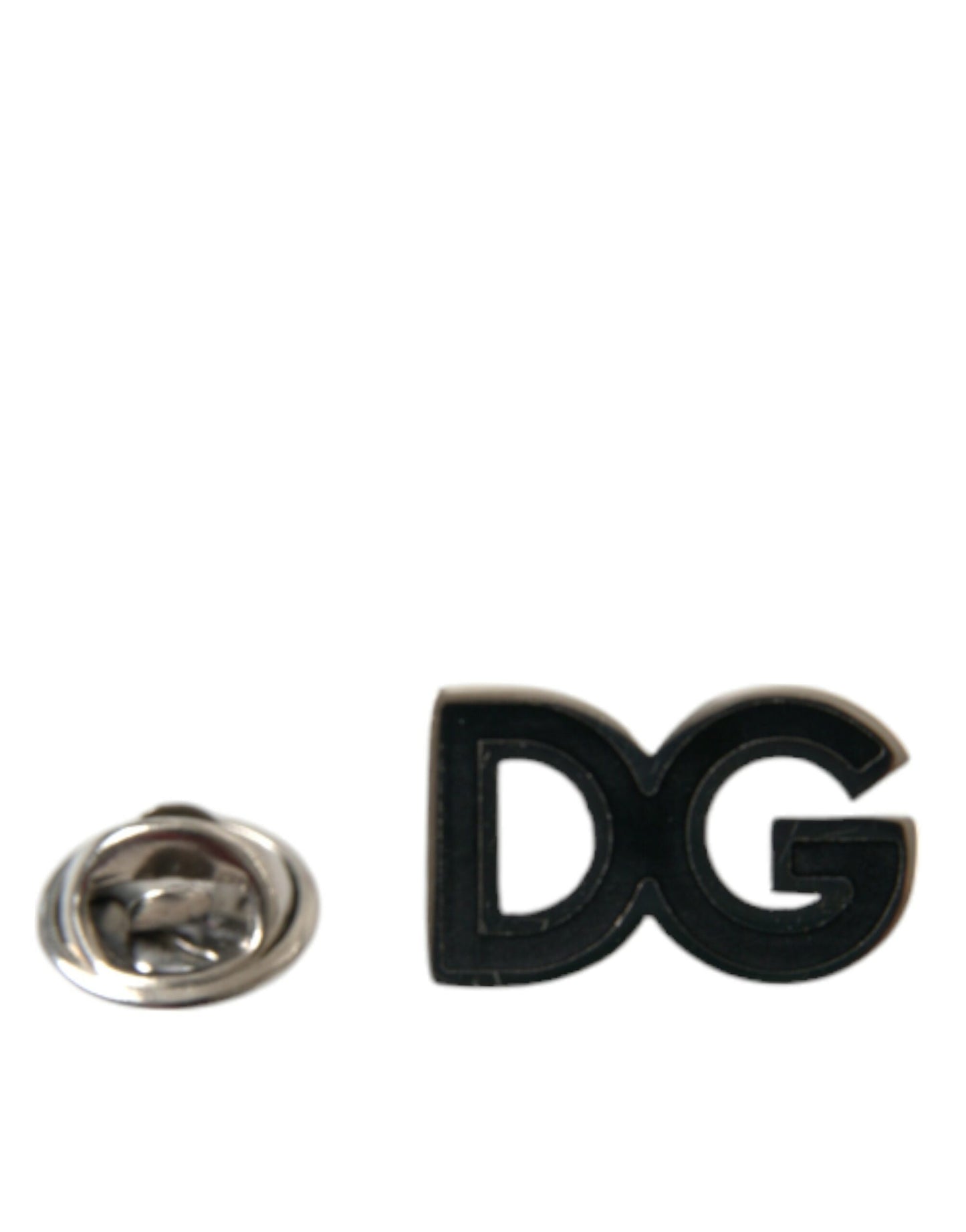 Dolce & Gabbana Elegant Silver Tone Logo Pin Brooch