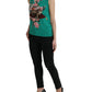 Dolce & Gabbana Elegant Silk Sleeveless Floral Cat Tank Top