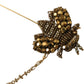 Dolce & Gabbana Crystal Embellished Gold Tone Bee Lapel Pin