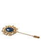 Dolce & Gabbana Elegant Gold Tone Silver Pin Brooch