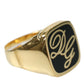 Dolce & Gabbana Elegant Gold Plated Logo Engraved Ring