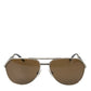 Dolce & Gabbana Sleek Silver Metal Sunglasses for Men