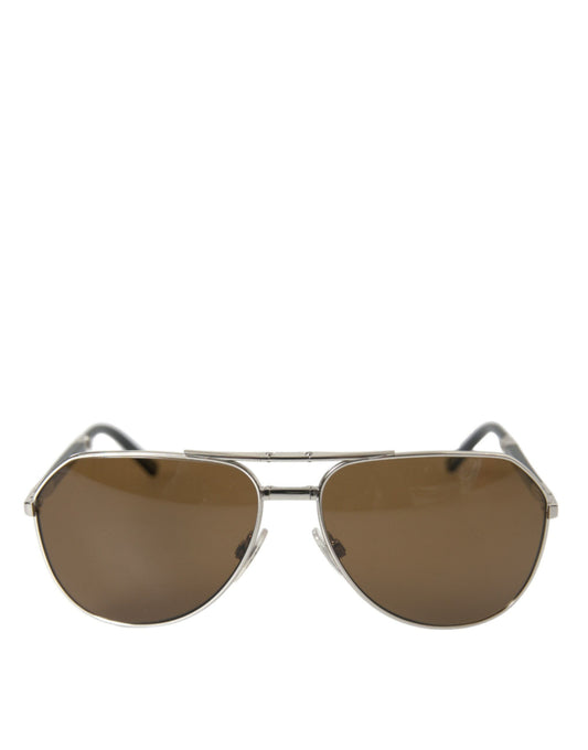 Dolce & Gabbana Sleek Silver Metal Sunglasses for Men