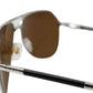 Dolce & Gabbana Sleek Silver Metal Sunglasses for Men