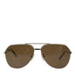 Dolce & Gabbana Elegant Silver Full Rim Men's Sunglasses