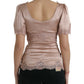 Dolce & Gabbana Elegant Floral Lace Silk Blouse