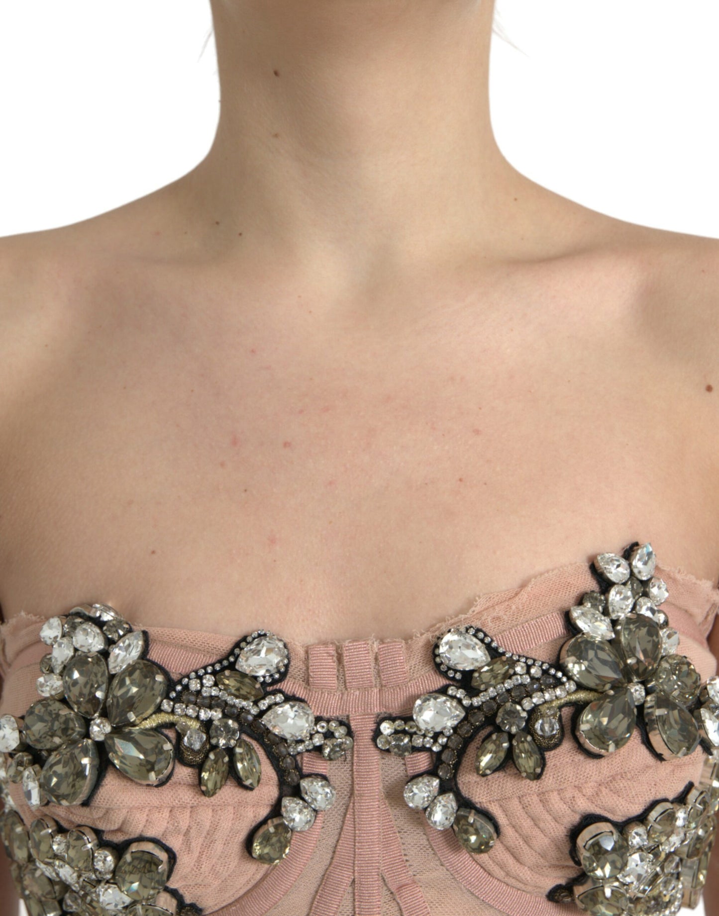 Dolce & Gabbana Pink Sleeveless Bustier Corset Top