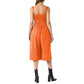 PINKO Chic Orange Cotton Sleeveless Tracksuit Dress