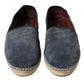 Dolce & Gabbana Navy Luxury Suede Espadrilles